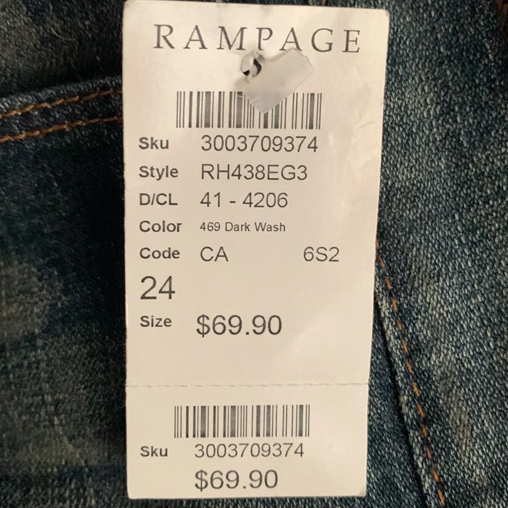 Hippie jeans sz 24” waist, never worn, vintage stone washed - Picture 5 of 6